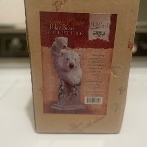 Polar Bears Sculpture - White